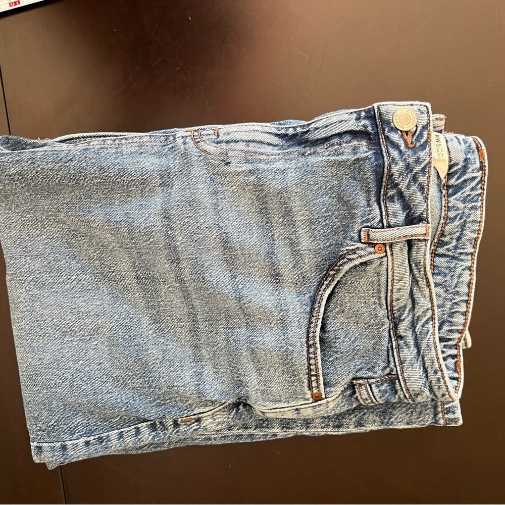 Classic Blue Denim skirt front slit